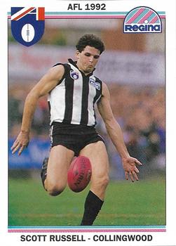 1992 AFL Regina #139 Scott Russell Front
